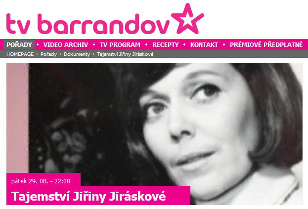 TV Barrandov - Tajemství Jiřiny Jiráskové